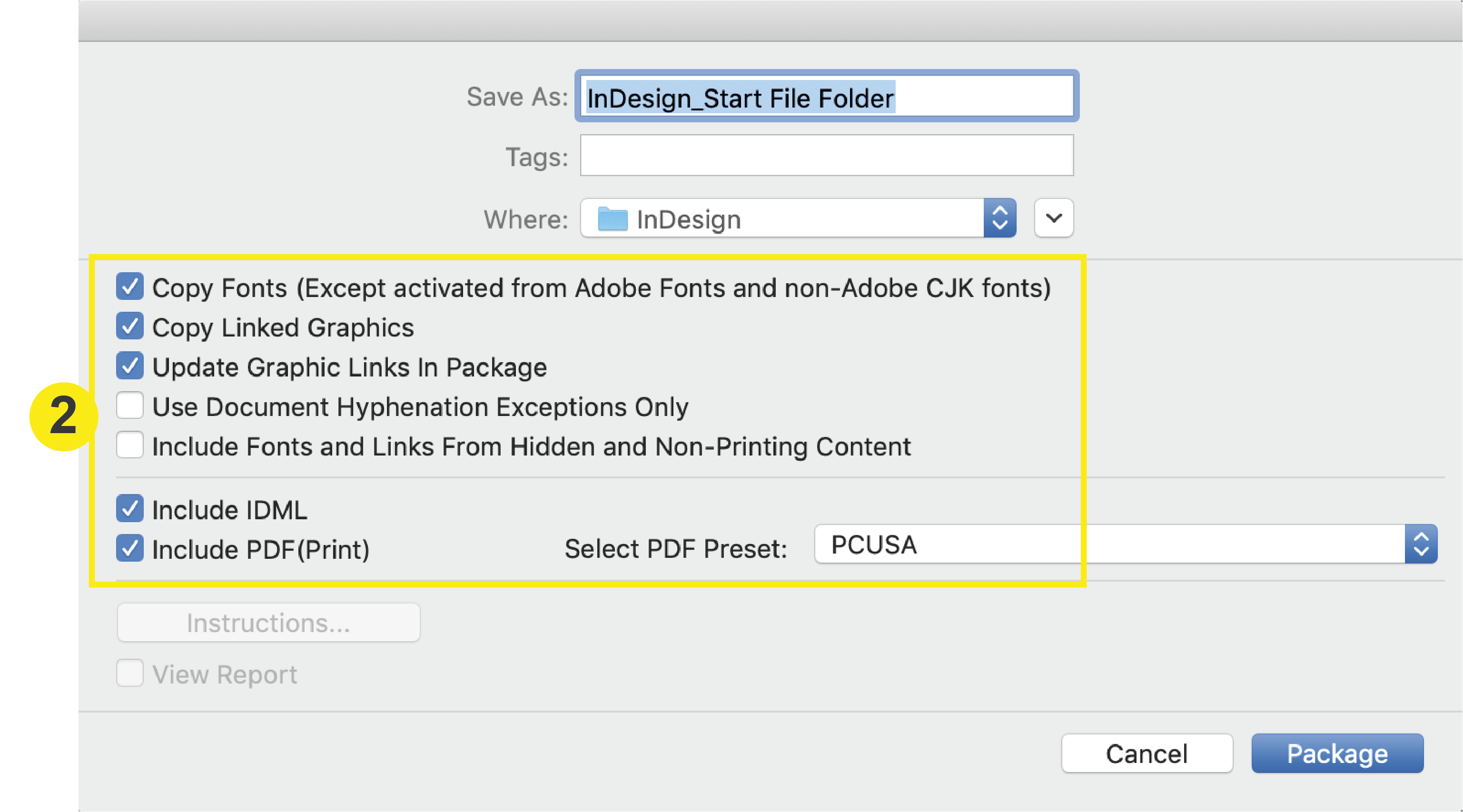 PrintingCenterUSA File Saving Tutorial InDesign